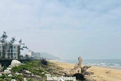 Bãi biển Thiên Cầm ngập rác
