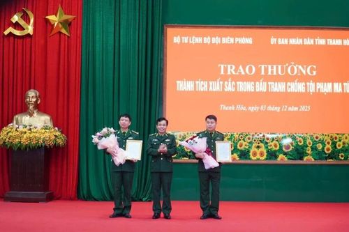 Khen thưởng BĐBP tỉnh Thanh Hóa vì thành tích xuất sắc trong đấu tranh chống tội phạm ma túy