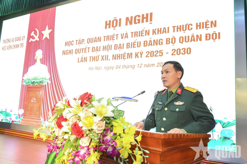 Đảng ủy Học viện Chính trị quán triệt và triển khai thực hiện Nghị quyết Đại hội đại biểu Đảng bộ Quân đội lần thứ XII