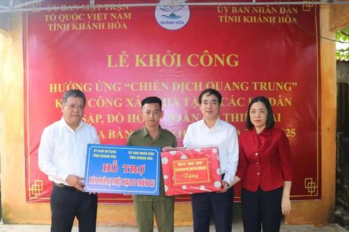 Khánh Hòa khởi công xây nhà mới cho người dân vùng lũ, kịp đón tết
