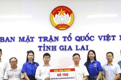Báo Tiền Phong trao quà, san sẻ mất mát với người dân Gia Lai