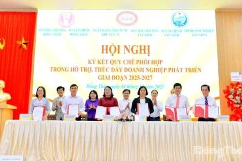 Ký kết Quy chế phối hợp hỗ trợ, thúc đẩy doanh nghiệp phát triển giai đoạn 2025 - 2027