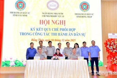 Ký kết Quy chế phối hợp trong công tác thi hành án dân sự