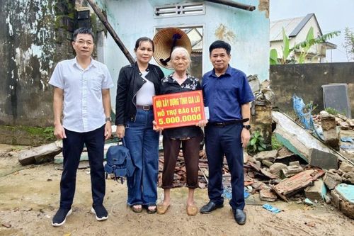 Hội Xây dựng tỉnh Gia Lai hỗ trợ 14 hộ dân sập nhà hoàn toàn dựng lại nhà sau thiên tai