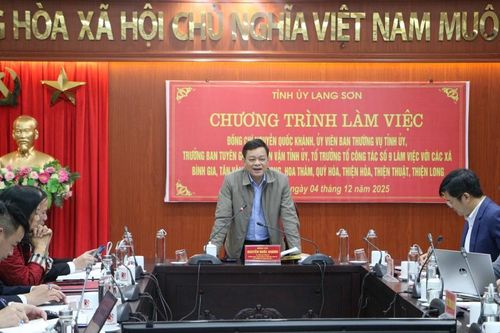Tổ công tác số 9 của Ban Thường vụ Tỉnh ủy làm việc với các xã