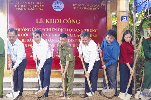 Khánh Hòa: Khởi công xây dựng nhà cho hộ dân bị sập do thiên tai