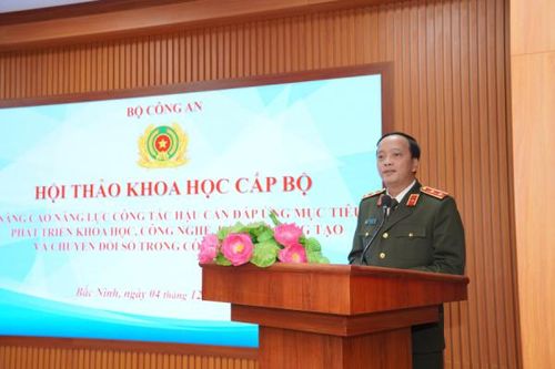 Công tác hậu cần trong CAND phải lấy khoa học, công nghệ, đổi mới sáng tạo và chuyển đổi số làm trụ cột