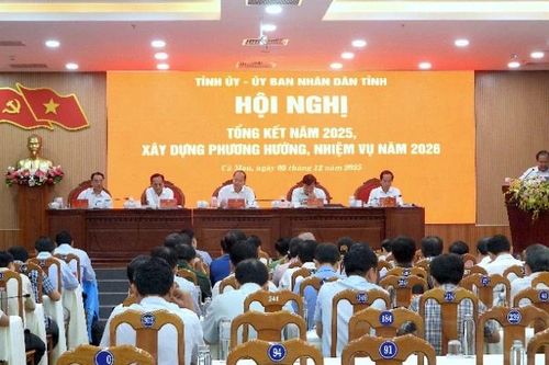 Cà Mau phấn đấu đạt mức tăng trưởng hai con số trong năm 2026