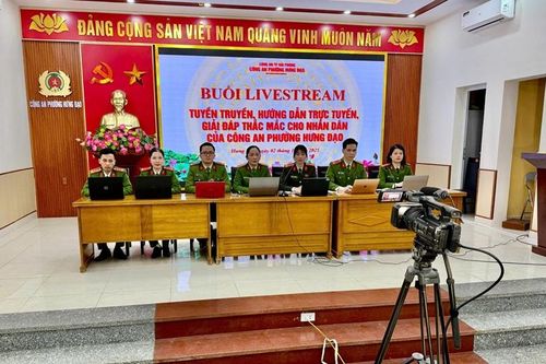 Hải Phòng: Công an phường livestream giải đáp thủ tục hành chính