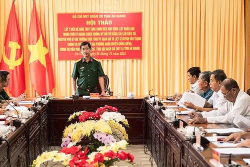 Tổ chức hội thảo lấy ý kiến đề nghị truy tặng danh hiệu Anh hùng Lực lượng vũ trang nhân dân
