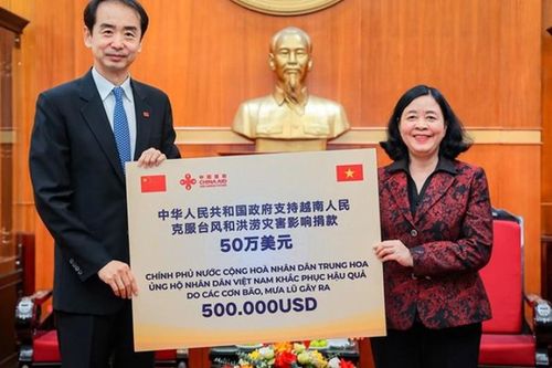 Tiếp nhận 500.000 USD từ Chính phủ Trung Quốc hỗ trợ Việt Nam khắc phục hậu quả thiên tai