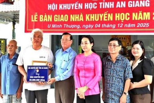 Hội Khuyến học tỉnh An Giang vận động xây nhà khuyến học cho gia đình học sinh khó khăn
