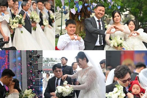 Xem 80 cặp đôi làm lễ cưới tập thể trong Ngày hội Việt Nam Hạnh Phúc tại Hà Nội