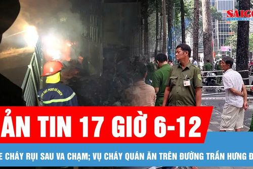 Bản tin 17 giờ 6-12: 3 xe cháy rụi sau va chạm liên hoàn trên cao tốc Vân Phong - Nha Trang