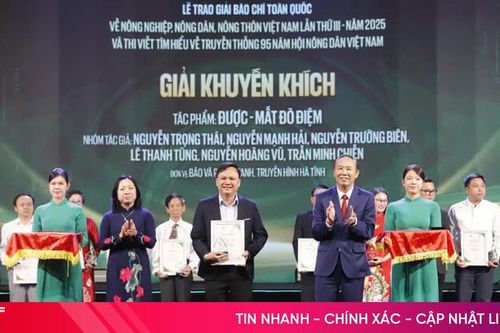 Báo và PTTH Hà Tĩnh đạt Giải Báo chí toàn quốc về nông nghiệp, nông dân, nông thôn