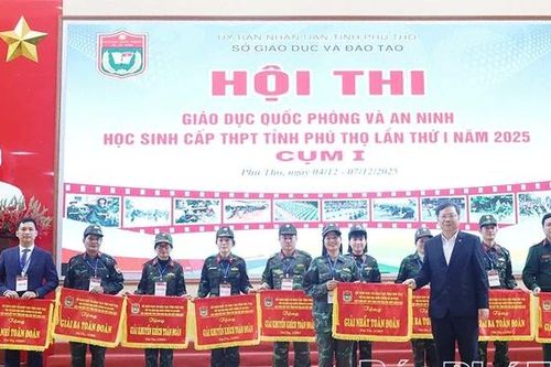 Bế mạc Hội thi Giáo dục quốc phòng và An ninh học sinh THPT lần thứ nhất, năm 2025 cụm I