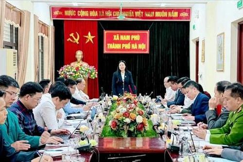 Đoàn giám sát số 9 của Ban Thường vụ Thành ủy Hà Nội làm việc với xã Nam Phù