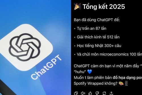 ChatGPT Wrapped 2025 khiến teen 'phát sốt', tóm gọn cả năm chỉ bằng 1 câu lệnh