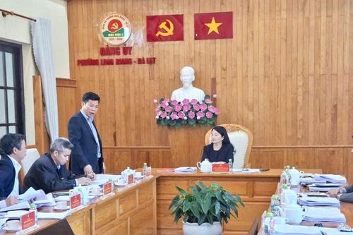 Đồng chí Lưu Văn Trung dự chỉ đạo Hội nghị kiểm điểm Ban Thường vụ Đảng ủy phường Lang Biang - Đà Lạt