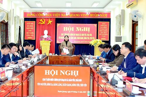 Điều chỉnh quy hoạch các xã Hàm Yên, Thái Sơn, Yên Nguyên và Bình Xa phát huy tiềm năng, tạo không gian, động lực phát triển