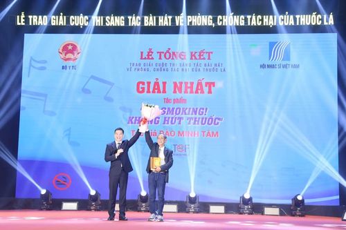 Trao giải sáng tác bài hát phòng chống tác hại thuốc lá