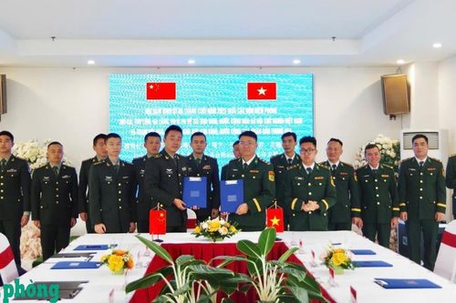 Hội đàm giữa Đoàn đại biểu các Đồn Biên phòng thuộc BĐBP tỉnh Lai Châu (Việt Nam) và Trạm hội ngộ, hội đàm khu vực Kim Bình (Trung Quốc)