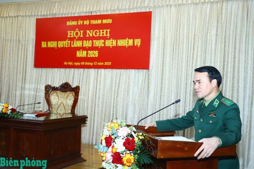 Đảng ủy Bộ Tham mưu BĐBP ra Nghị quyết lãnh đạo thực hiện nhiệm vụ năm 2026
