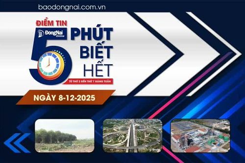 Điểm tin '5 phút biết hết' sáng 8-12: Đồng Nai: Phát động thi đua hoàn thành bồi thường, giải phóng mặt bằng cho loạt dự án