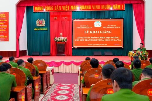 Gia Lai: Tập huấn khám nghiệm hiện trường cho điều tra viên Công an cấp xã