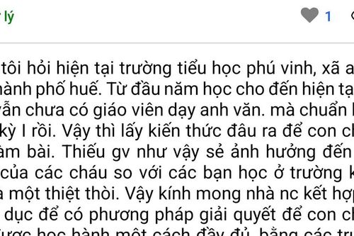 Trường thiếu giáo viên Tiếng Anh, phụ huynh lo con 'lấy đâu ra kiến thức để làm bài' thi học kỳ