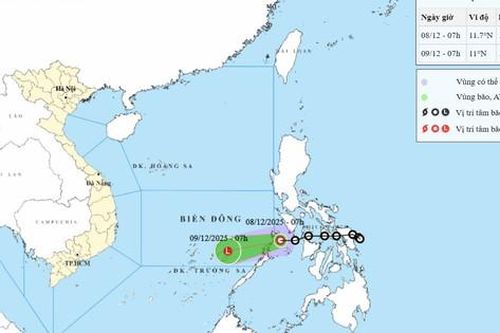 Áp thấp nhiệt đới đang suy yếu nhanh