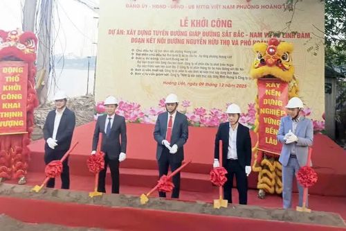Khởi công dự án tuyến đường kết nối đường Nguyễn Hữu Thọ và phố Hoàng Liệt