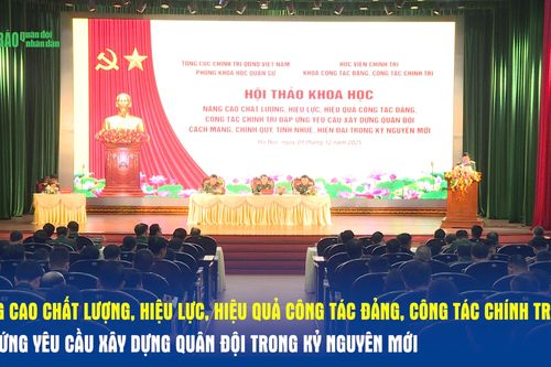 Nâng cao chất lượng, hiệu lực, hiệu quả công tác đảng, công tác chính trị đáp ứng yêu cầu xây dựng Quân đội trong kỷ nguyên mới