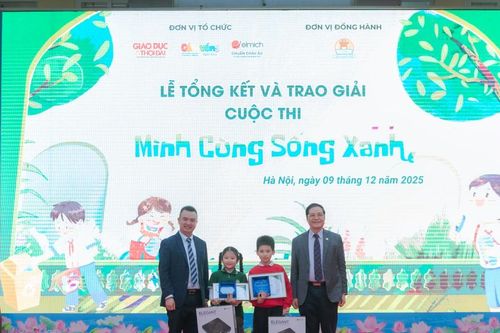Cầu Vồng Tuổi thơ và Elmich Việt Nam tổng kết Cuộc thi 'Mình cùng sống xanh'