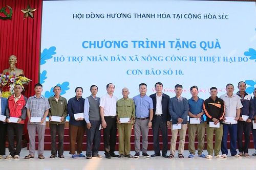 Hội đồng hương Thanh Hóa tại Cộng hòa Séc hỗ trợ người dân bị thiệt hại do bão