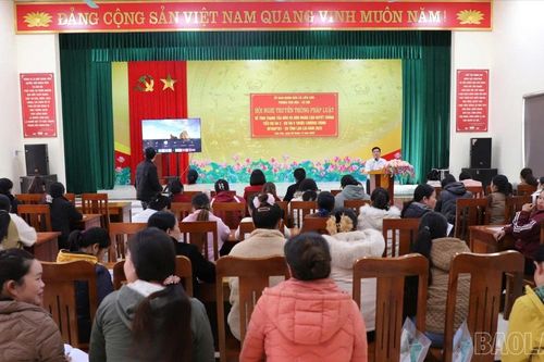 Xã Liên Sơn tổ chức hội nghị tuyên truyền pháp luật nhằm giảm thiểu tảo hôn và hôn nhân cận huyết thống