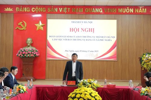 Đoàn giám sát số 6 làm việc tại xã Phú Nghĩa, Xuân Mai