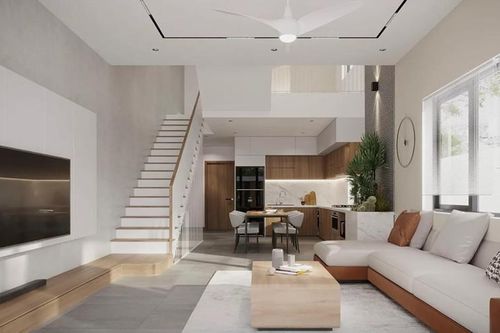 Mẫu thiết kế phòng khách 30m2 đẹp, hiện đại