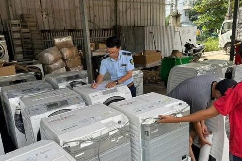Phát hiện kho máy giặt, máy điều hòa không khí nhập khẩu trái phép