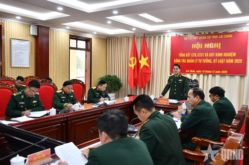 Bộ CHQS tỉnh Lai Châu tổng kết nhiệm vụ công tác Đảng, công tác chính trị năm 2025