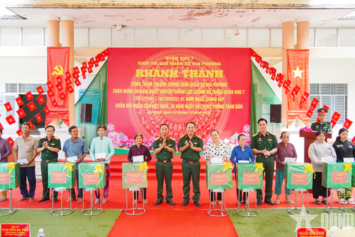 Khối Thi đua quân sự địa phương Quân khu 7 khánh thành công trình giao thông tại Tây Ninh