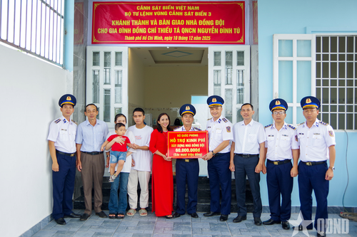 Vùng Cảnh sát biển 3 khánh thành, bàn giao Nhà đồng đội