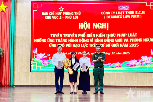 Ban chỉ huy Phòng thủ khu vực 2 - Phú Lợi nâng cao nhận thức cho cán bộ, chiến sĩ về bình đẳng giới