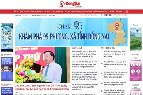 Báo Đồng Nai điện tử thuộc Top 10 báo Đảng địa phương về lượng truy cập