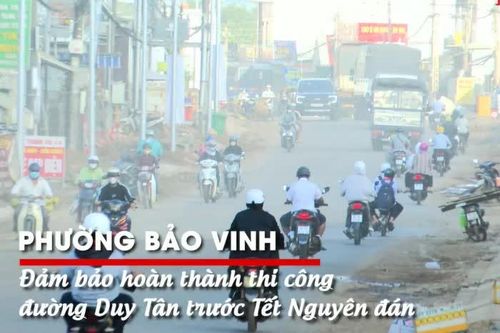 Phường Bảo Vinh: Đảm bảo hoàn thành thi công đường Duy Tân trước Tết Nguyên đán