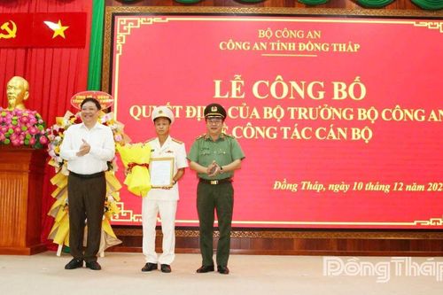 Đại tá Trà Quang Thanh làm Phó Giám đốc Công an tỉnh Đồng Tháp