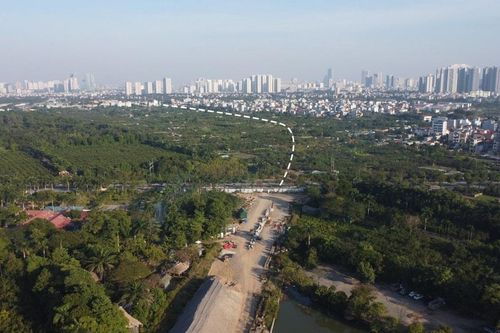 Trục đường 966 tỷ ở Bắc Từ Liêm: Tiến độ sau một năm thi công