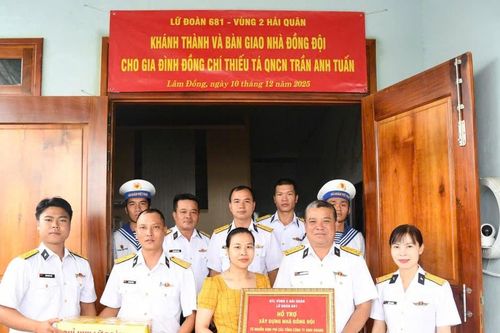 Lữ đoàn 681 bàn giao 3 nhà đồng đội cho quân nhân Lâm Đồng