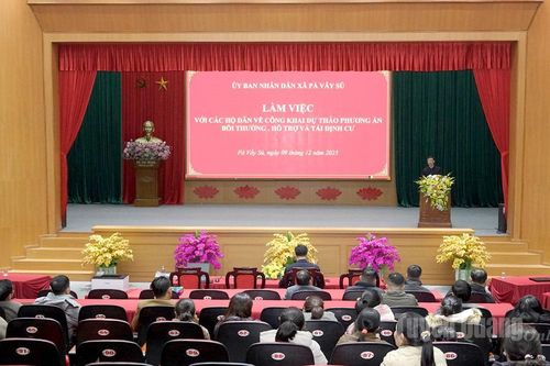 Công khai phương án bồi thường, hỗ trợ tái định cư dự án di dời khẩn cấp ở Pà Vầy Sủ