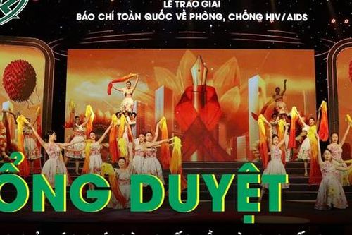 Toàn cảnh buổi tổng duyệt Lễ trao giải báo chí toàn quốc về HIV/AIDS